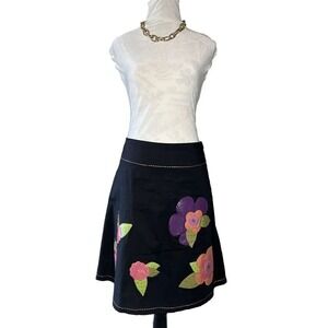 Persaman New York Size 8 A line Bulk Floral Embroidered Skirt‎ AMAZING CONDITION